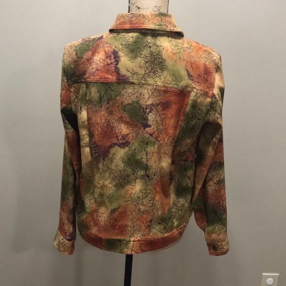 {Christopher&Banks} Fall Leaf Print Jacket - Picture 5 of 7